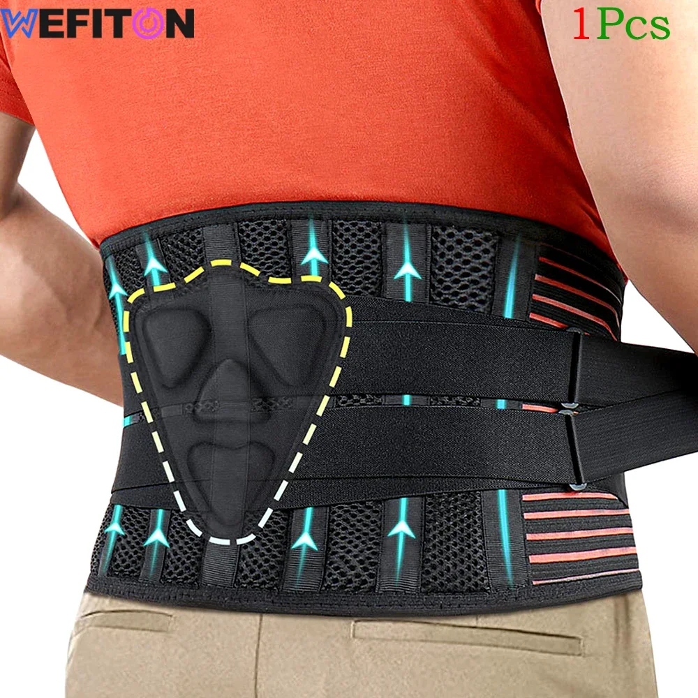 1Pcs Back Support Belt for Men Women Lumbar Support,Waist Support Back Brace for Sciatica,Breathable & Adjustable Support Straps