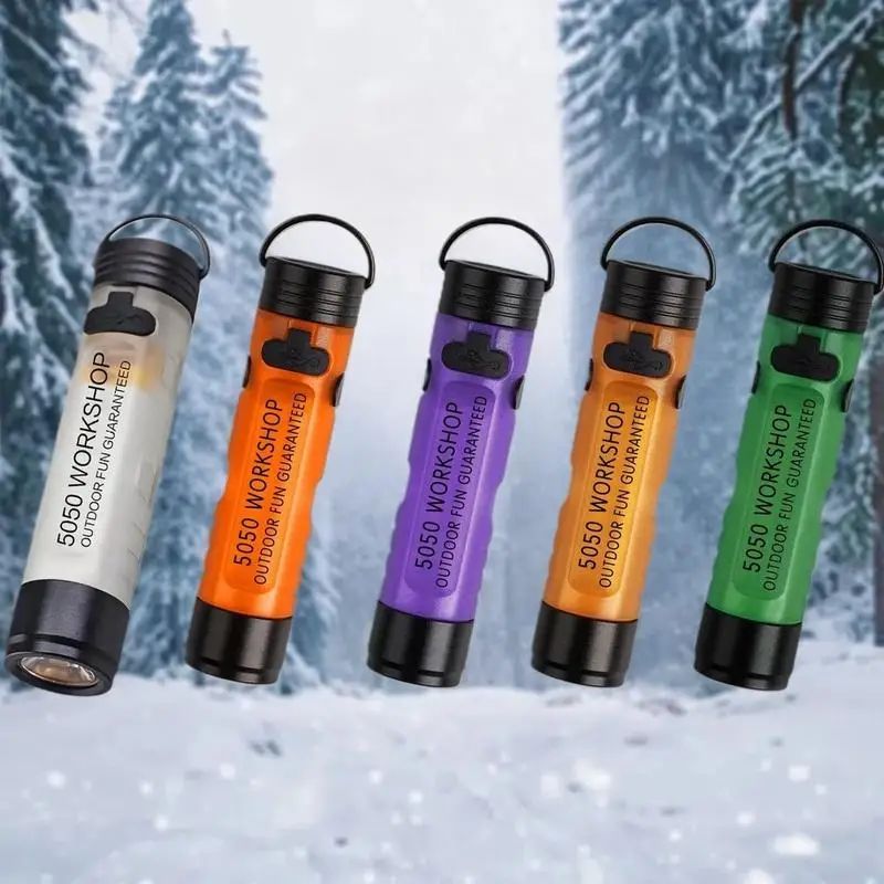 1 قطعة مصباح يدوي صغير مع مصباح LED متين لحالات الطوارئ والاستخدام الخارجي - يتميز بغطاء مشبك المفاتيح وعمر بطارية طويل.