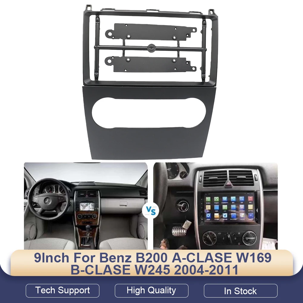 

Navifly 9 Inch Car Fascia Frame Adapter Android Radio Dash Fitting Panel Kit For Benz B200 A-CLASE W169 B-CLASE W245 2004-2011