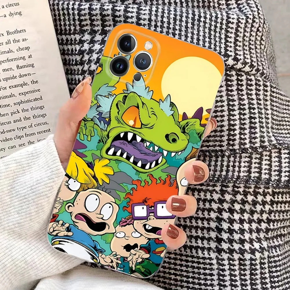 Cartoon R-Rugrat Phone Case For iPhone 15 14 11 12 13 Mini Pro XS Max Cover 6 7 8 Plus X XR SE 2020 Funda Shell