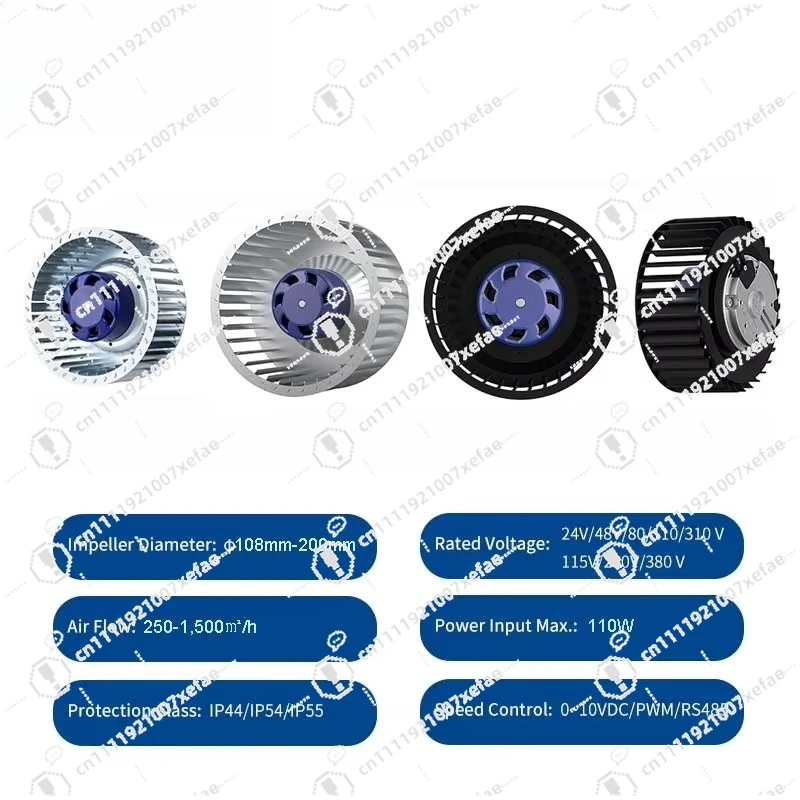 High performance small high pressure EC forward centrifugal fan blower with unique design with roof mount option