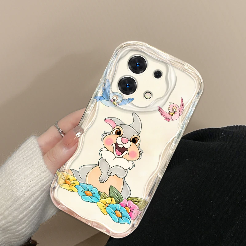 Bambi Thumper Friend For Xiaomi Redmi Note 13 12 12S 11S 11 10 9 8 10A 9C 9T Pro Plus 5G Wave Oil Cover Phone Case