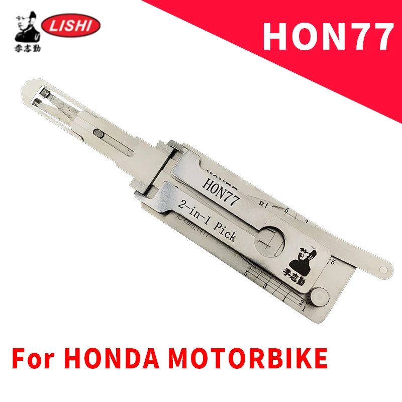 Original HON77 Lishi 2-in-1 Decoder For HONDA MOTORBIKE  Key Copy tool Lock Pick tool locvksmiths tool