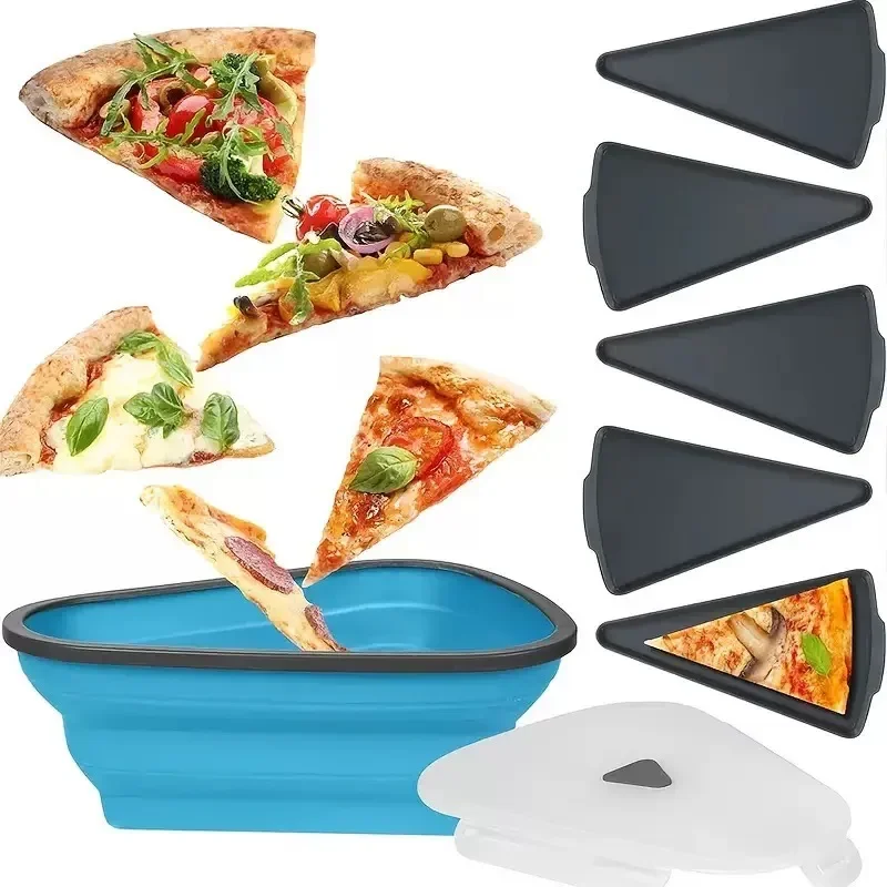 

Pizza Crisper Pizza Pack Food Silicone Folding Sandwich Food Storage Box