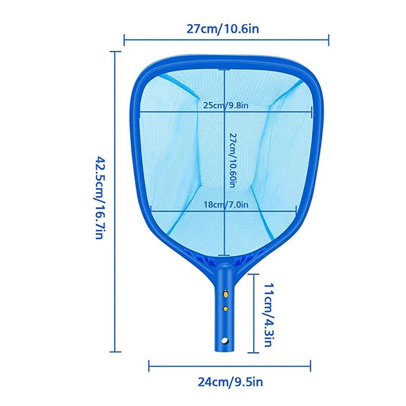 Pool Skimmer Net,For 1-1/4Inch Pole, Pool Skimmer For Cleaning Pool, Spas,Ponds And Kids Inflatable Pool