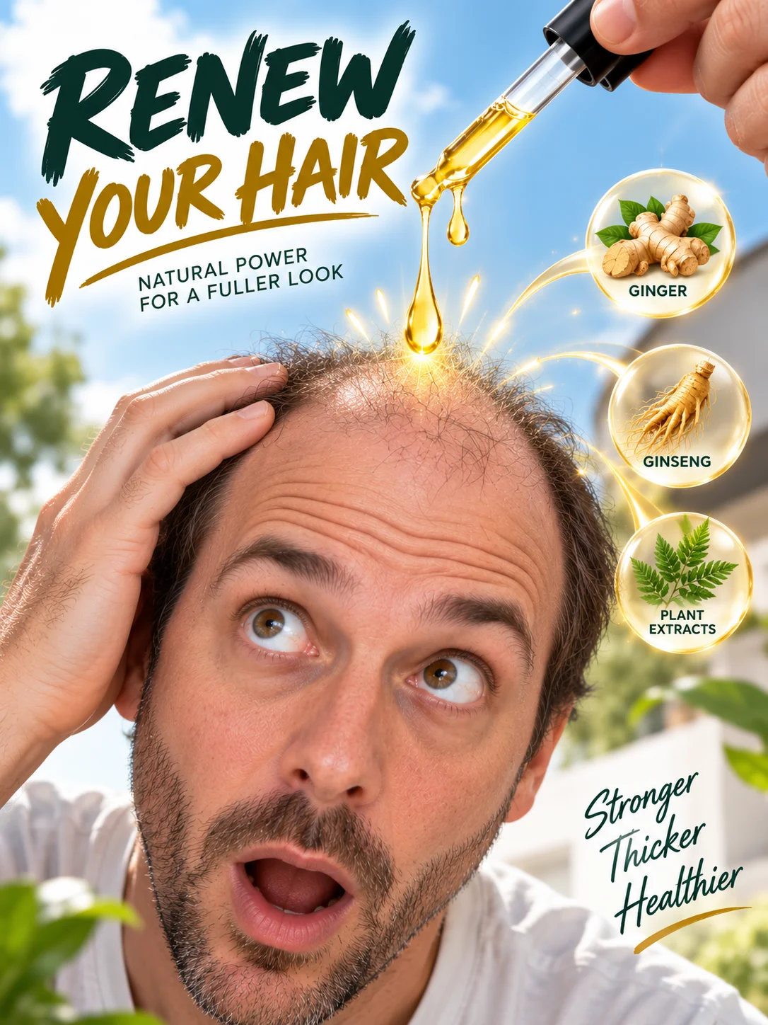 Thicker Looking Hair Care Oil Scalp Nourishing Formula Daily Leave In Care for Thin Hair Men and Women