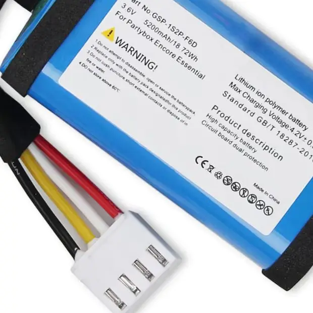 

Литиевая аккумуляторная батарея для JBL Partybox Encore Essential GSP-1S2P-F6D высокой емкости 5200 мАч