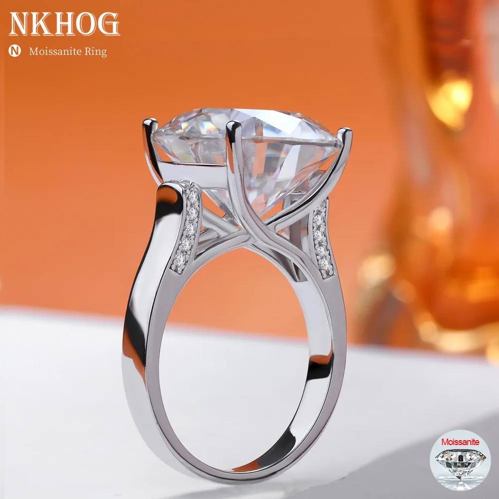 

NKHOG 1-10CT D Цвет VVS Муассанит Кольцо Для Женщин S925 Серебро Роскошное Свадебное Обручальное Кольцо с Бриллиантом Предложение Кольцо Подарочные Ювелирные Изделия