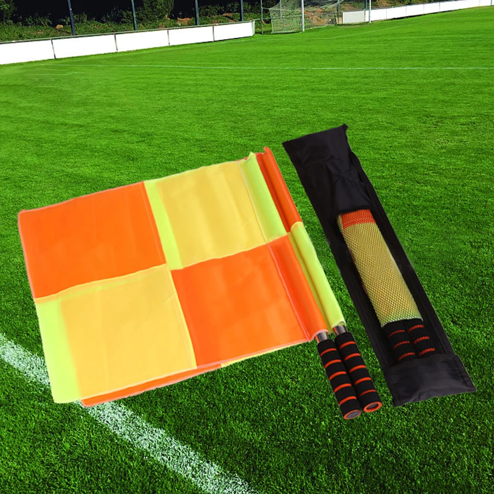 2 قطعة أعلام تدريب كرة القدم المضادة للانزلاق أعلام الحكم التدريب مقاوم للماء كرة القدم خطي أعلام معدات حكم كرة القدم #3
