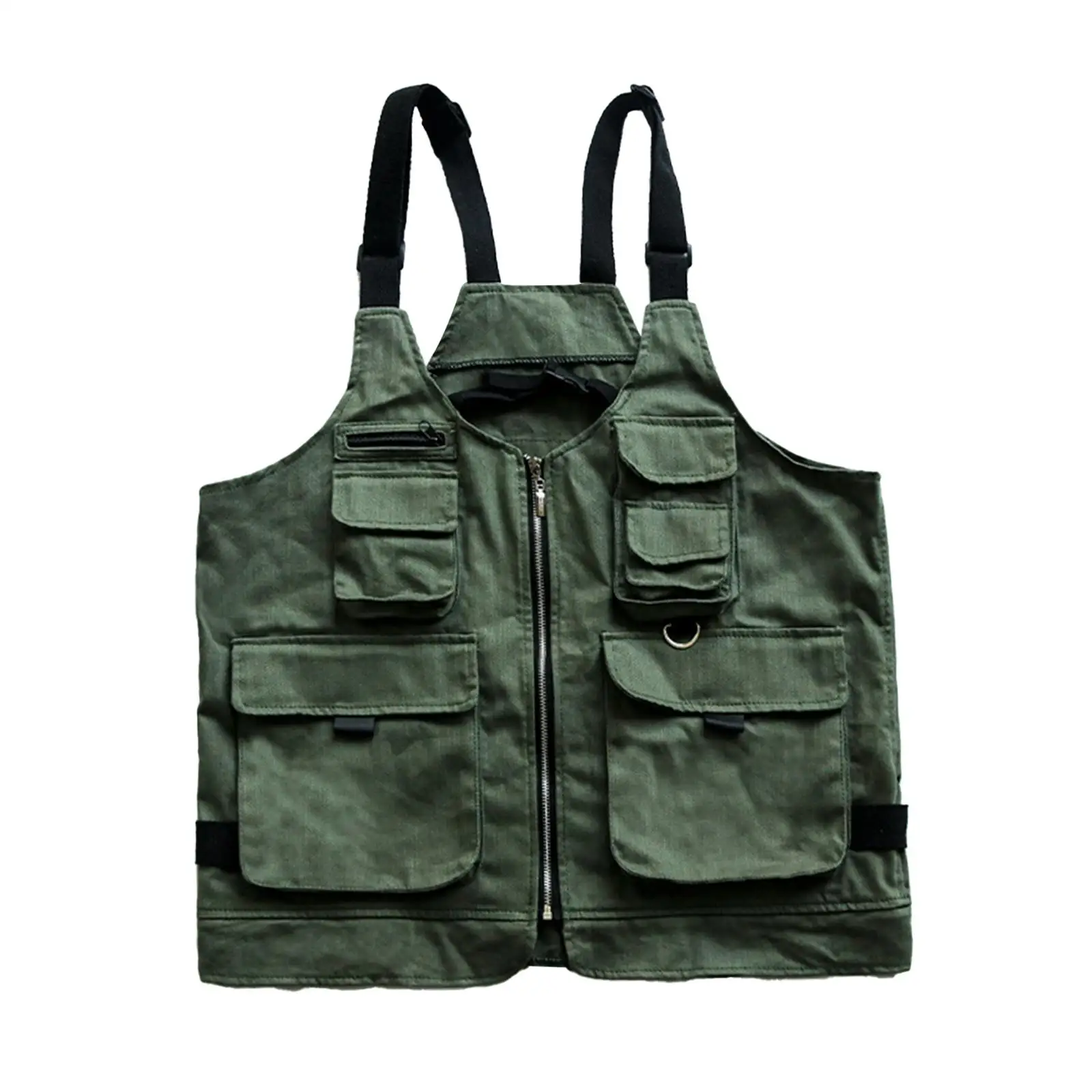 

Camping Vest Barbecue Apron Multifunctional Portable Woodworking Apron Storage Bag Apron for Picnics Yard Garden Backpacking