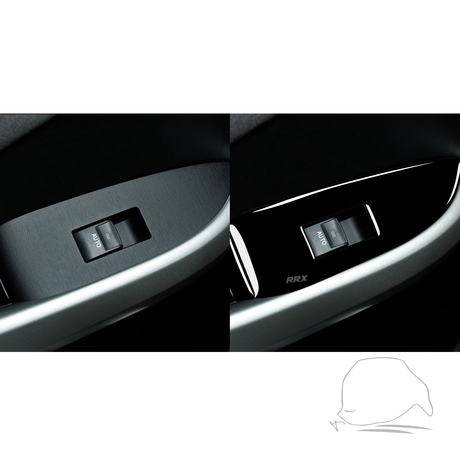 For Toyota Prius 2012 2013 2014 2015 Accessories Car Black Plastic Interior Window Lifting Panel Trim Sticker Decoration