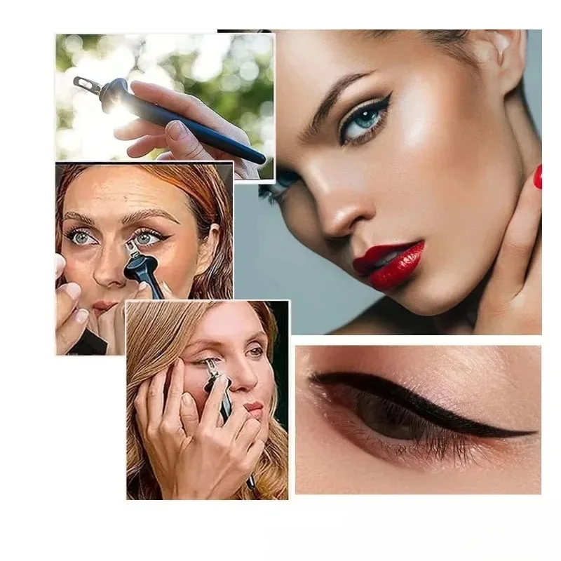 Draagbare Eyeliner Gids Gereedschap Gemakkelijk No-Skip Eyeliner Gel Herbruikbare Siliconen Ogen Make Up Borstel voor Schudden Handen Eyeliner Schoonheid