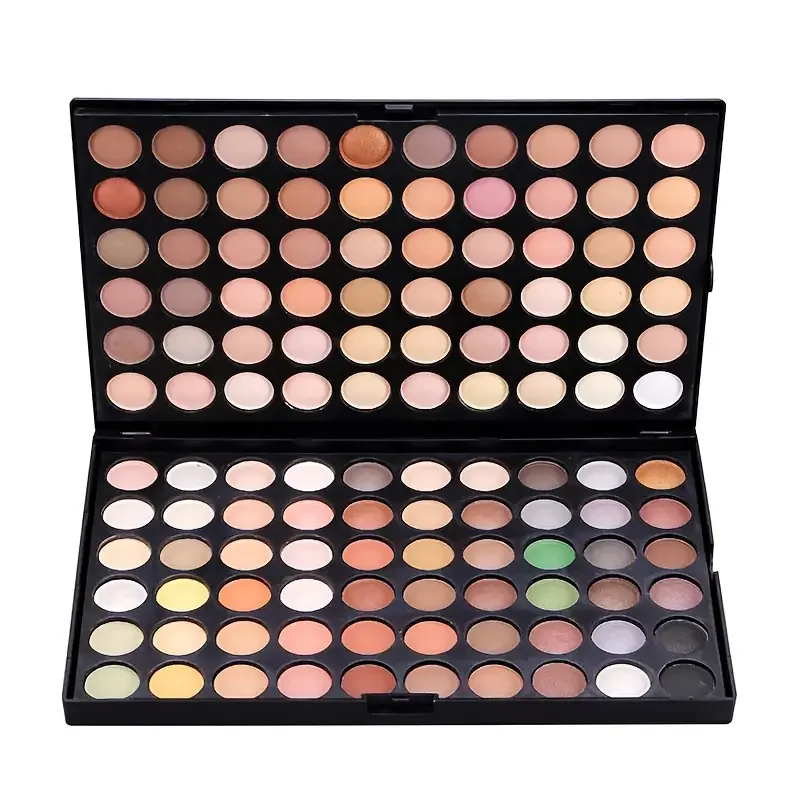 120 Color Eyeshadow Palette with Matte and Shimmer Effects Nude Warm Tones for Parties, Events and Professional Makeup Artistry