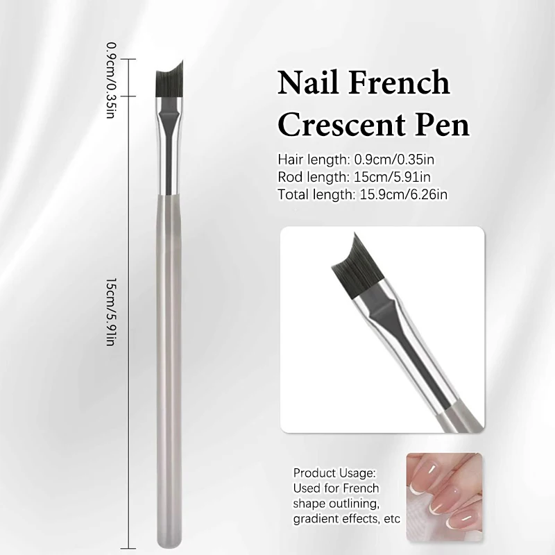 1 STKS Franse Plaid Nail Art Penselen Lijnraster Patroon Tekenpen Voor DIY UV Gel Extension Schilderbenodigdheden