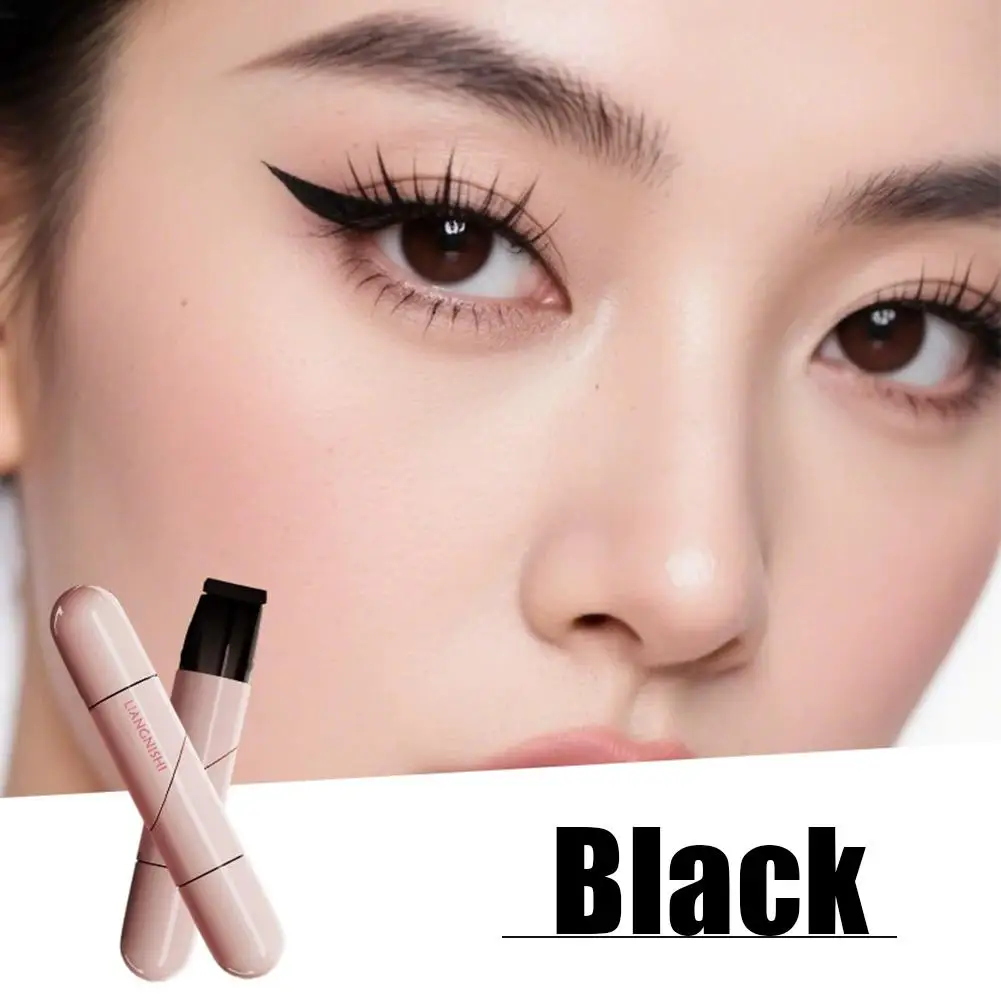One-stamp Eyeliner Pen Precision Eyeliner Stamp, Dual Ended Liquid Eyeliner -Winged Cat Eye Stamp & Felt-tip Eyeliner Pen Makeup
