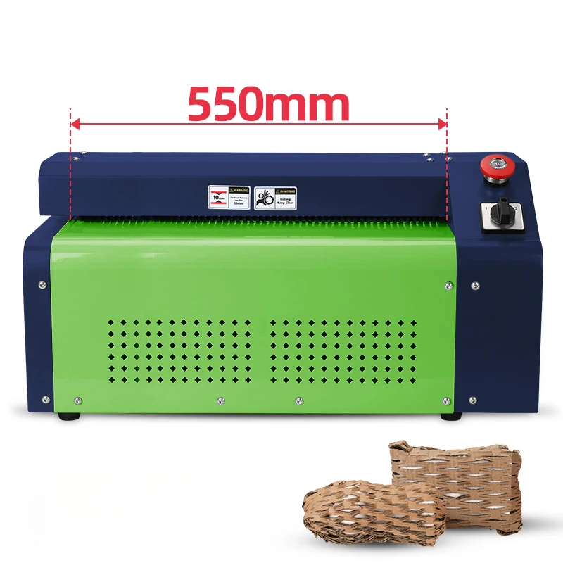 550mm Waste Paper Max 10mm Thick Carton Box Shredder Cardboard Perforator for Paper Strip Cutting