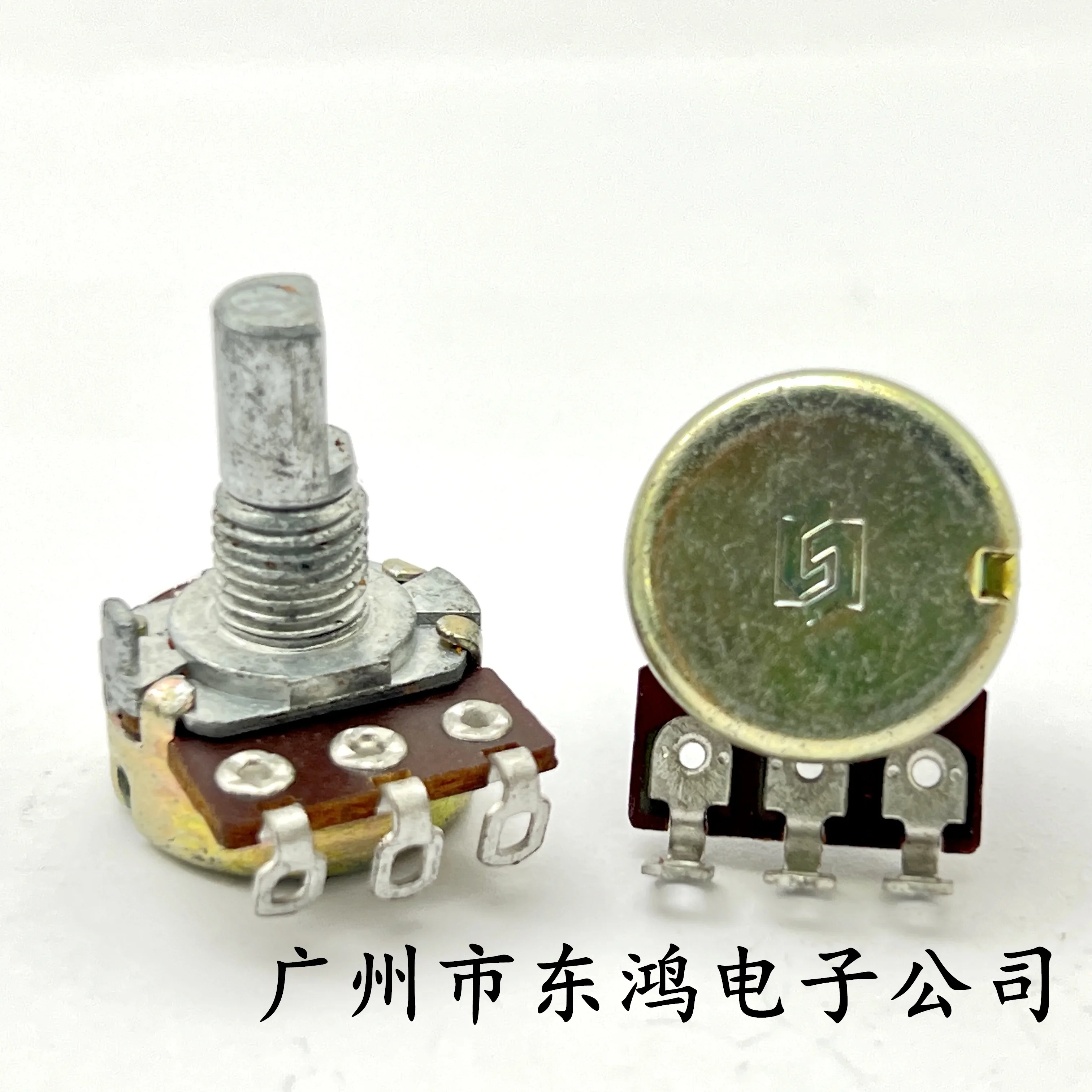 2 PCS Shengwei RK16 WH148 Single Potentiometer Short Handle 3 Pins Shank Length 15mm Adjustable Resistance B10k