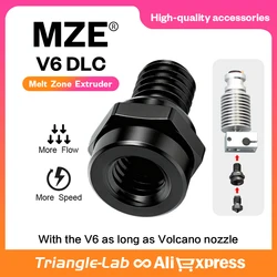 C Trianglelab MZE™ DLC V6 Melt Zone Extruder Increase flow for V6 Nozzle CHC Hotend CHC XL Rapido Hotend voron 3D Printer
