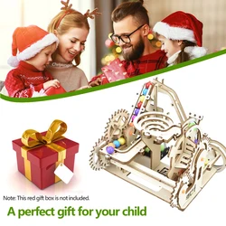 Spiral Marble Run 3D Wooden Puzzles for Adults and Teens DIY Model Building Kits with Mechanical Puzzles 