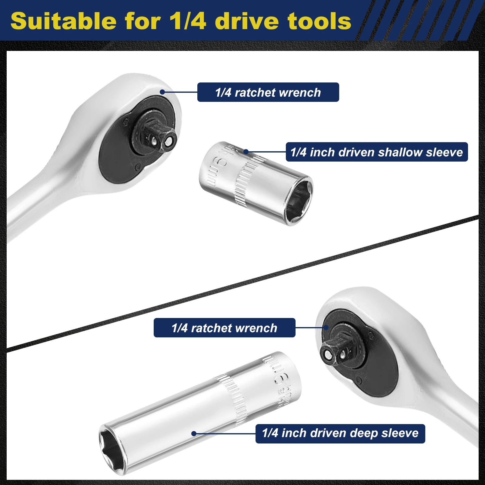 32 قطعة 1/4 "محرك مجموعة مقابس 6-13 مللي متر 6 نقطة تصميم مجموعة مقابس عميقة وضحلة غير قابل للصدأ محرك متري المقبس مع أصحاب التخزين #4