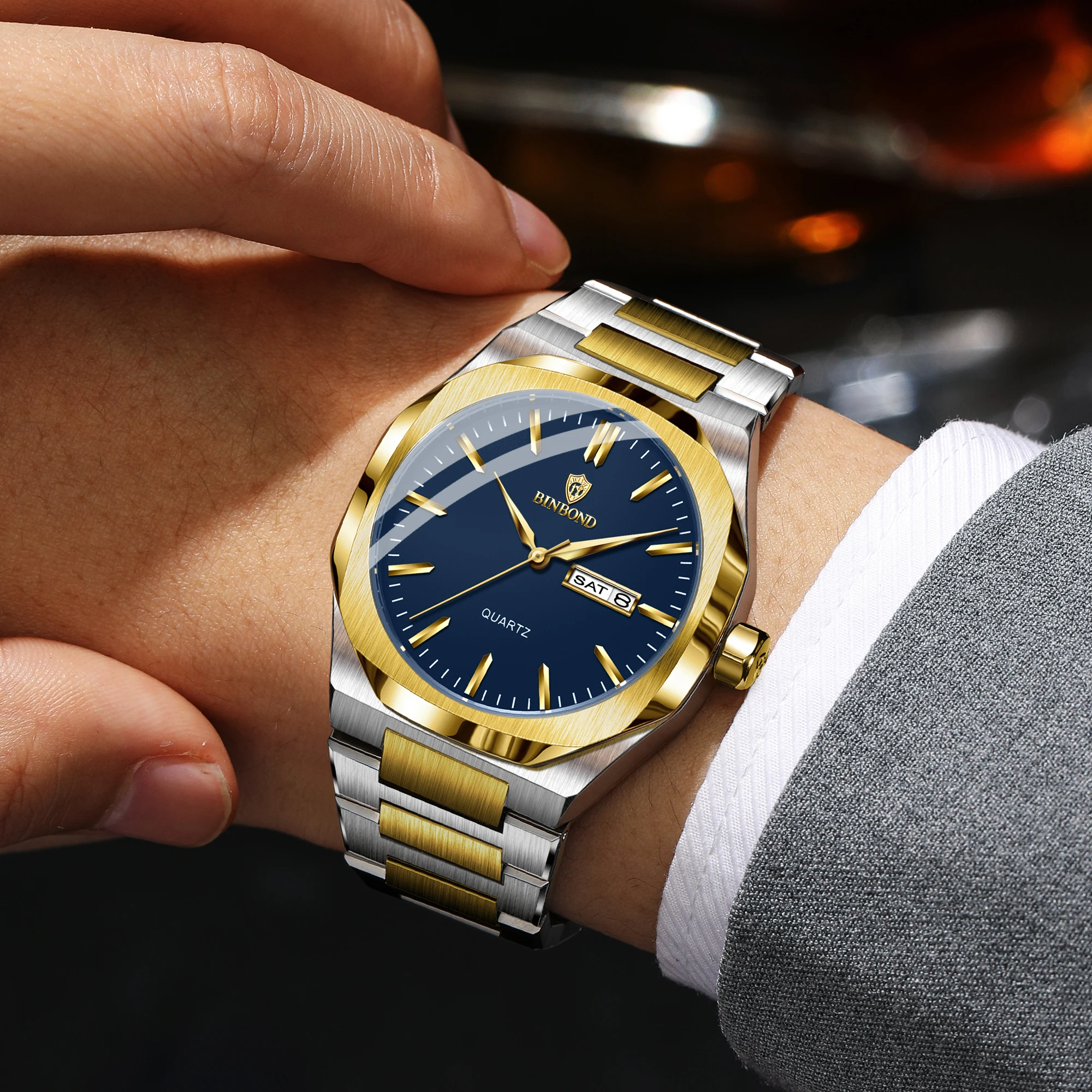 BINBOND Orginal Brand New Quar - огляд і ціна Luxury Watch For Men