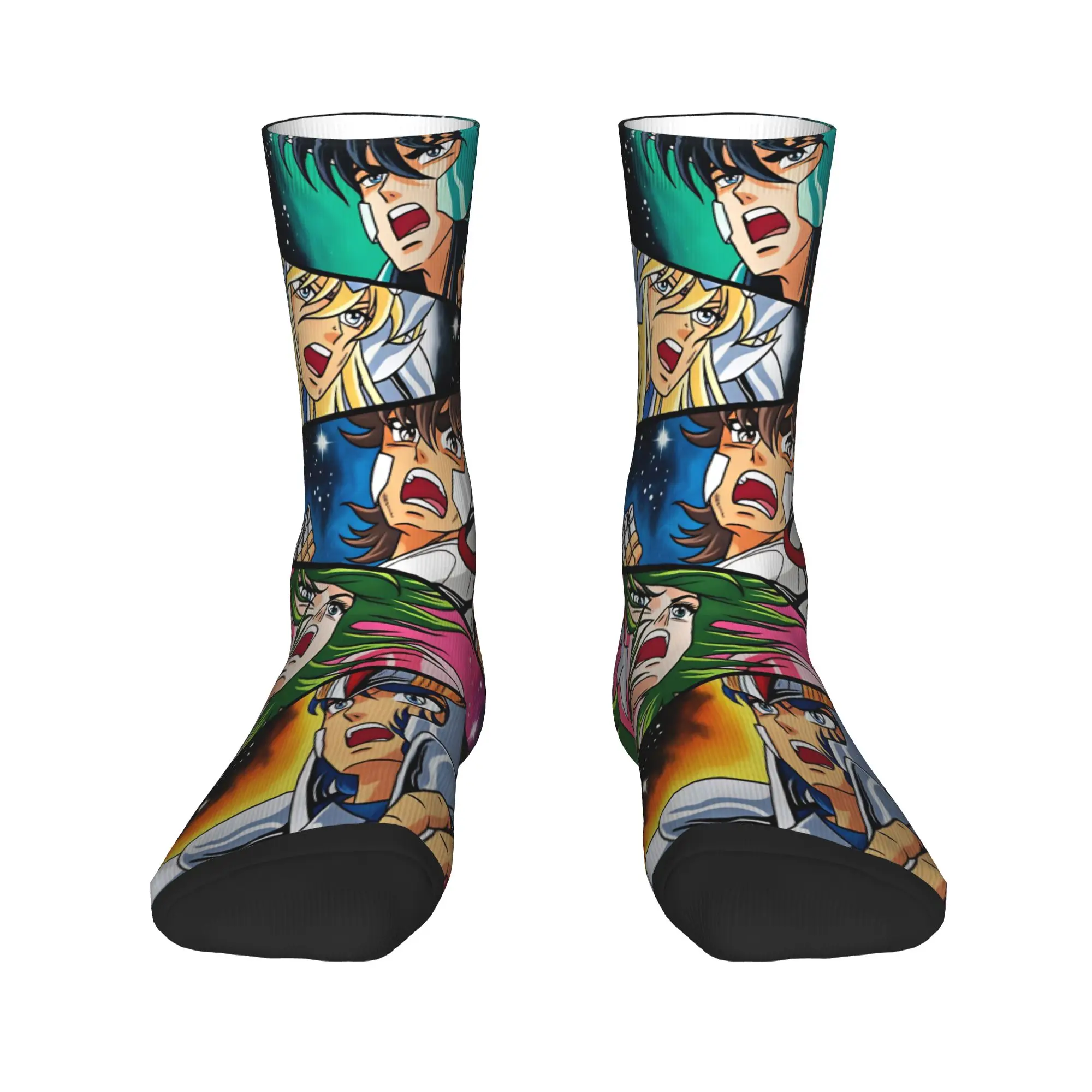 Saint Seiya Gold Saint  Socks  Design Stockings Non Skid Men Socks Soft Breathable Spring Elegant Running Sports Socks