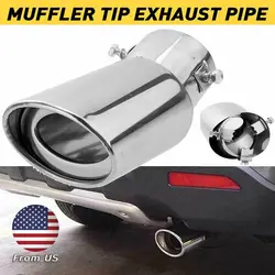 Auto Car Exhaust Pipe Tip Tail Muffler Stainless Steel Muffler Pipe Exhaust Tip Universal Car Accessories Exhaust System