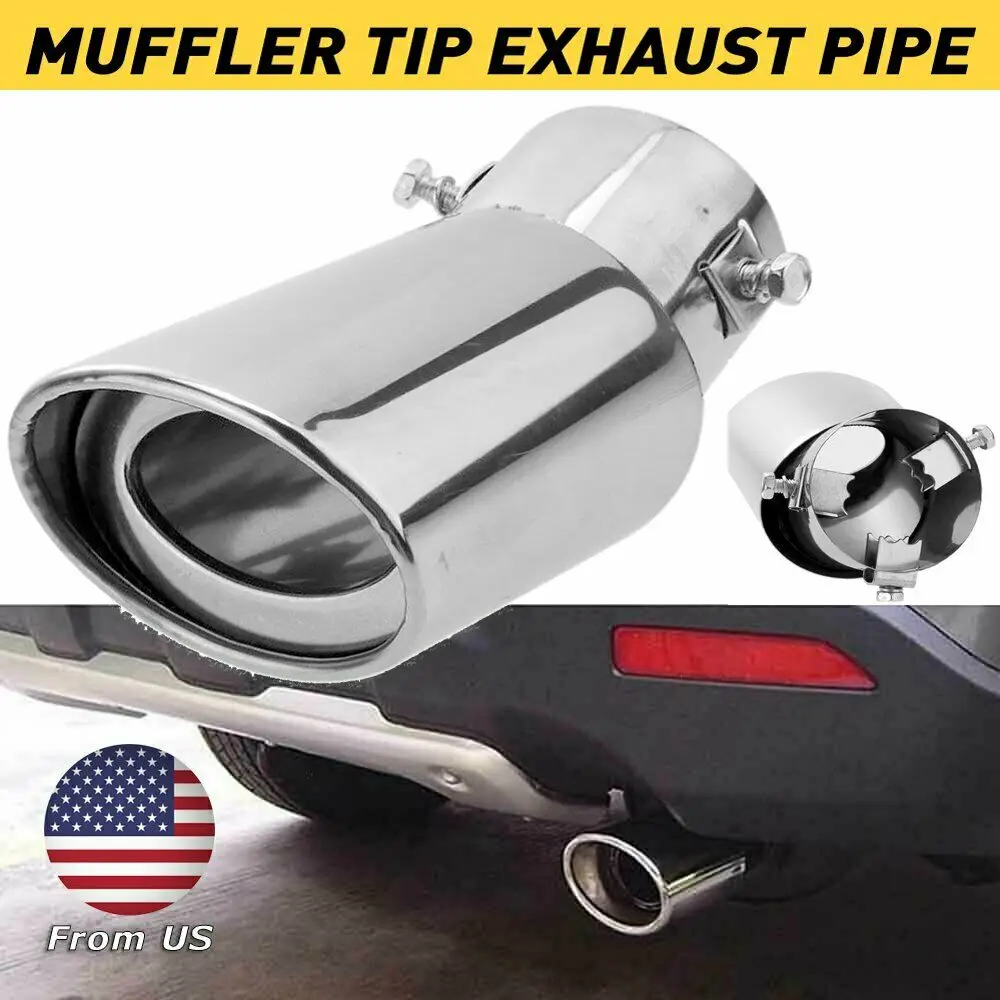 Auto Car Exhaust Pipe Tip Tail Muffler Stainless Steel Muffler Pipe Exhaust Tip Universal Car Accessories Exhaust System