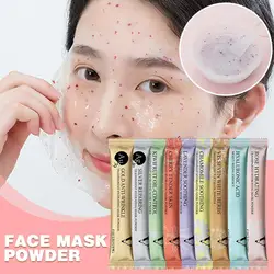 Soft Film Powder Hydro Jelly Mask Powder Anti-aging Facial Clean Off Mask Petal Brighten Flower Peel Portable Mask Crystal V2O2