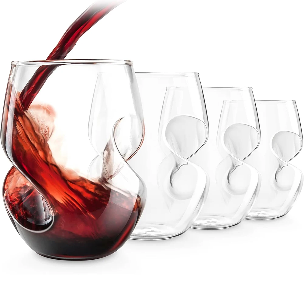 

F2 1 Piece Whiskey Glass Cup 13oz/400ml Novelty Shape BPA Free Reusable Wine Glass Perfect for Family Gatherings Cocktail Party