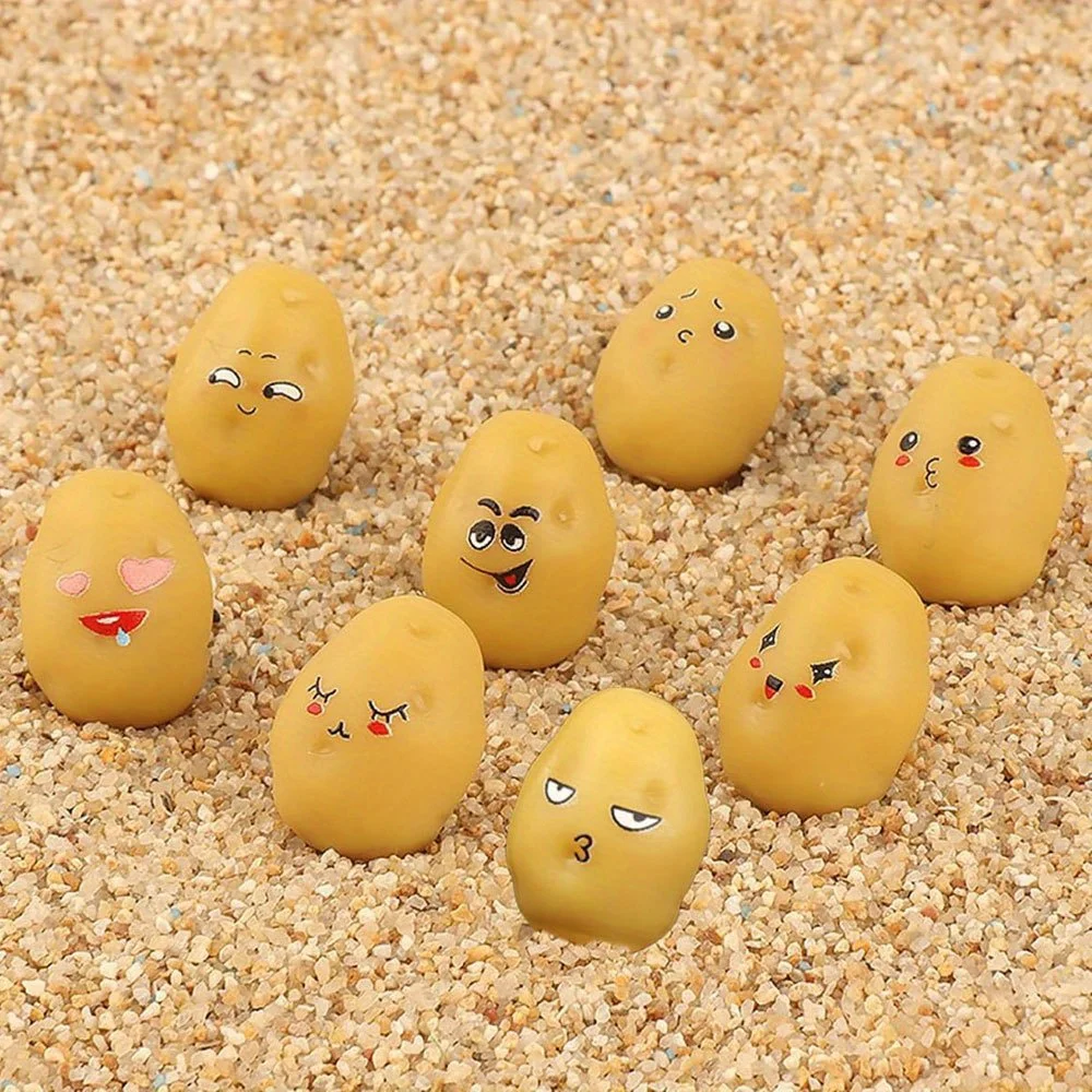 4/8/16 قطعة من الخرز غير المسامي على شكل بطاطس من الراتنج البني، يستخدم في إكسسوارات DIY، عيد الميلاد، الهالوين، وإكسسوارات عيد الشكر