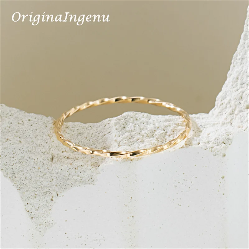 14K Gold Filled Thin Band Ring Handmade Minimalism Ring Dainty Women Jewelry Waterproof Jewelry Tarnish Resistant Ring