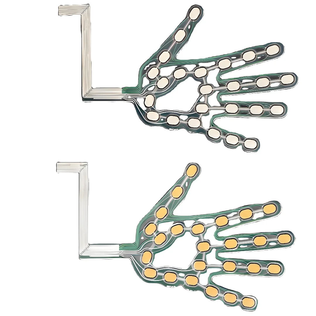 مستشعر مقاومة يدوية يمكن ارتداؤها يدويًا، مستشعر ضغط الفيلم المرن FSR لقياس قوة القبضة