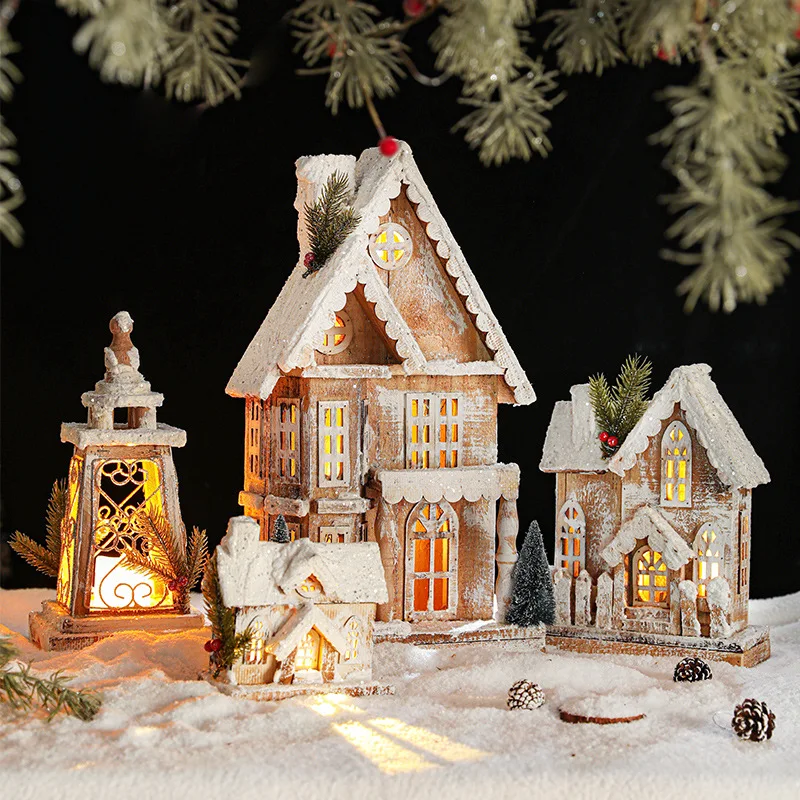 

Best-selling Christmas Wooden Desktop Decorations LED Night Light Holiday Favors Party Atmosphere Decoration Supplies Props