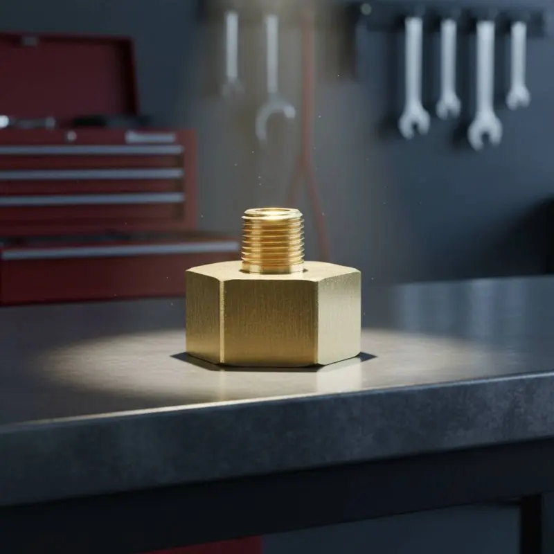 Brass Reducer Adapter Brass Pipe Reducer Male Female Pipe Connector Leak-Secure NPT Thread Adapter Robust Duty view 2
