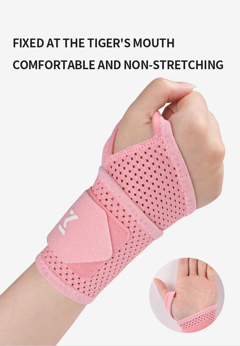 1pc Einstellbare Handgelenk Strap Sport Handgelenk Unterstützung Klammer Schwarz Gewichtheben Armband Für Männer & Frauen Badminton Tennis Gym – Detail 6