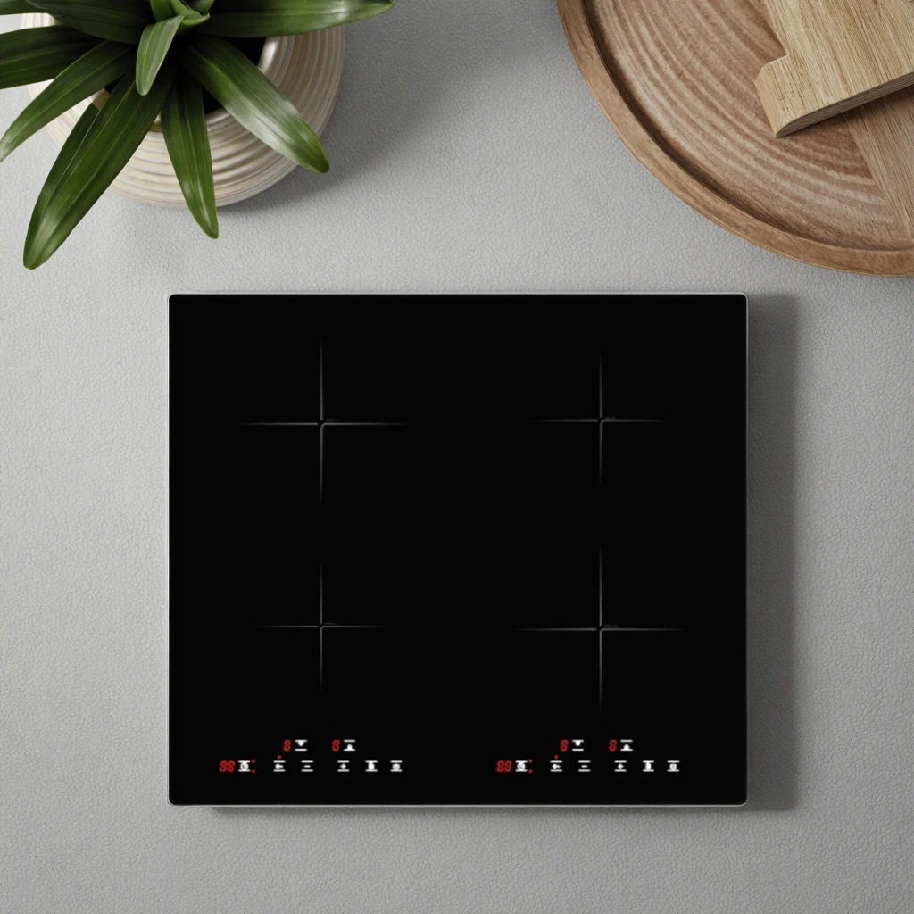 Built-In 4 Burner Kitchen Induction Cooktop Waterproof Smart Cooker with Glass Housing for Pot Cooking for Households