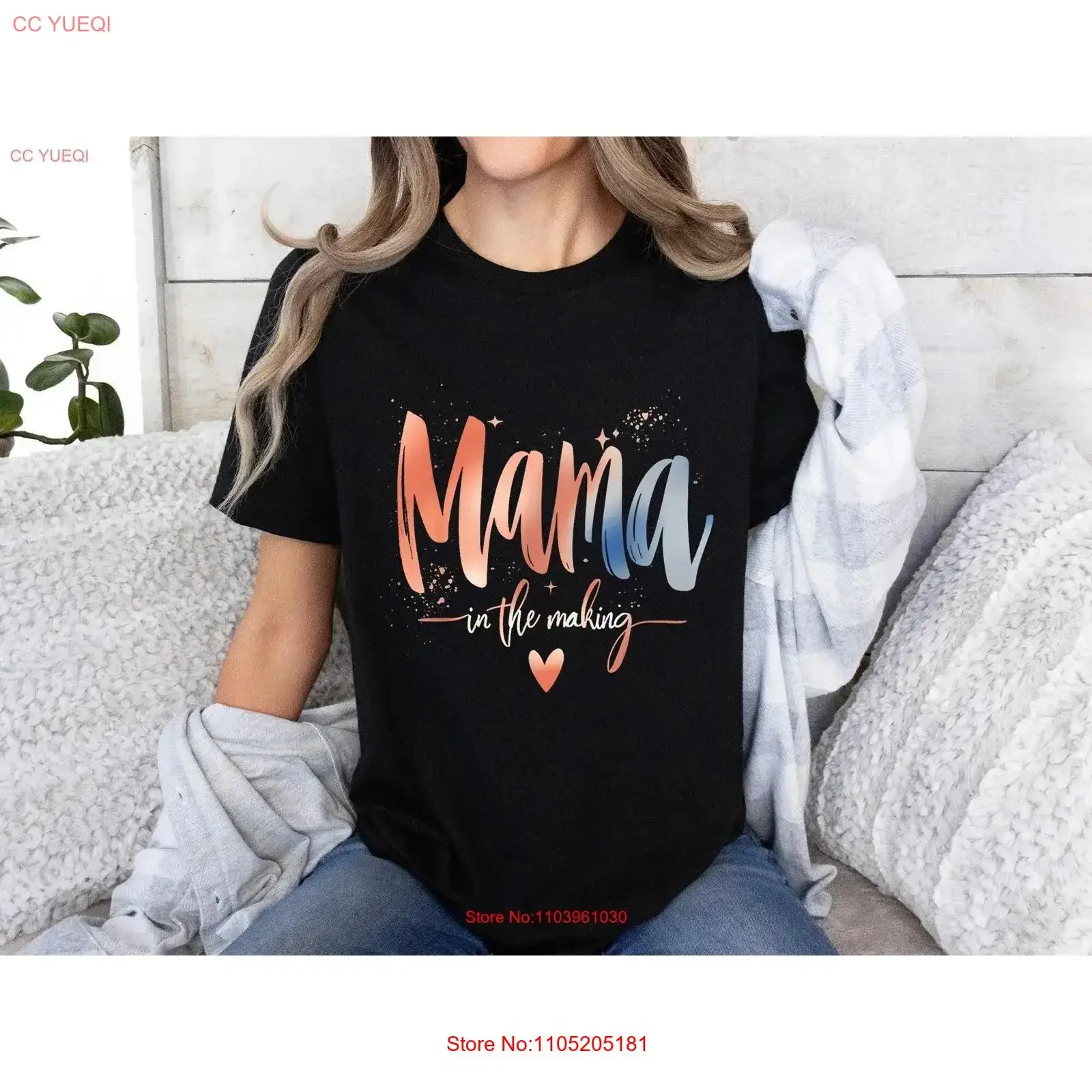 

Футболка «Мама в изготовлении», футболка для беременных, раскрытие мамы, чтобы быть новорожденным, объявление, винтажная стираная дышащая уличная одежда