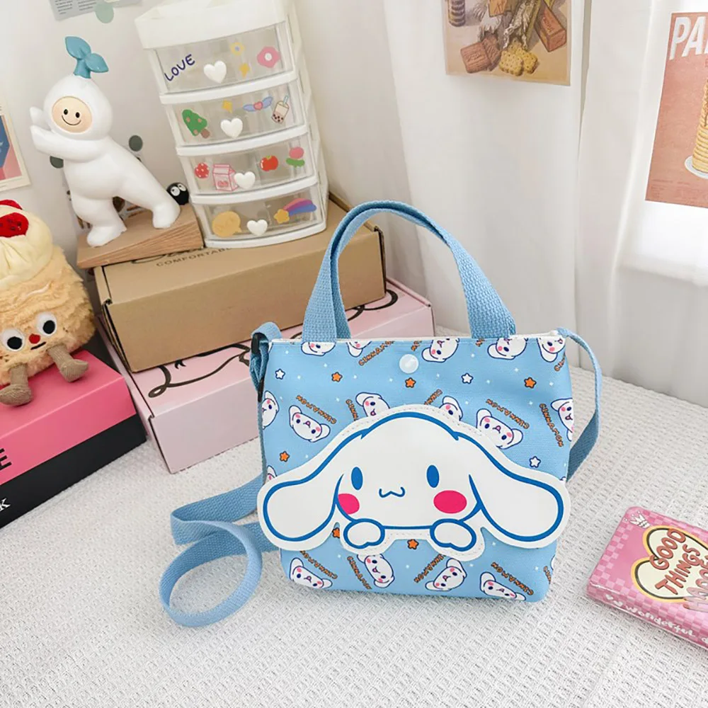 Sanrio Cartoon Crossbody Bags Kawaii Anime Handbags Portable Outdoor Satchel Large Capacity Casual Tote Backpacks For Boys Girls