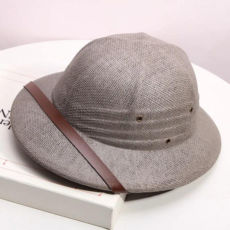 2026 Big Size hat Classic Japan hat men Hard straw hat Outdoor hat fedora sun hat bucket hat men summer trilby Riding hat ミリタ view 6