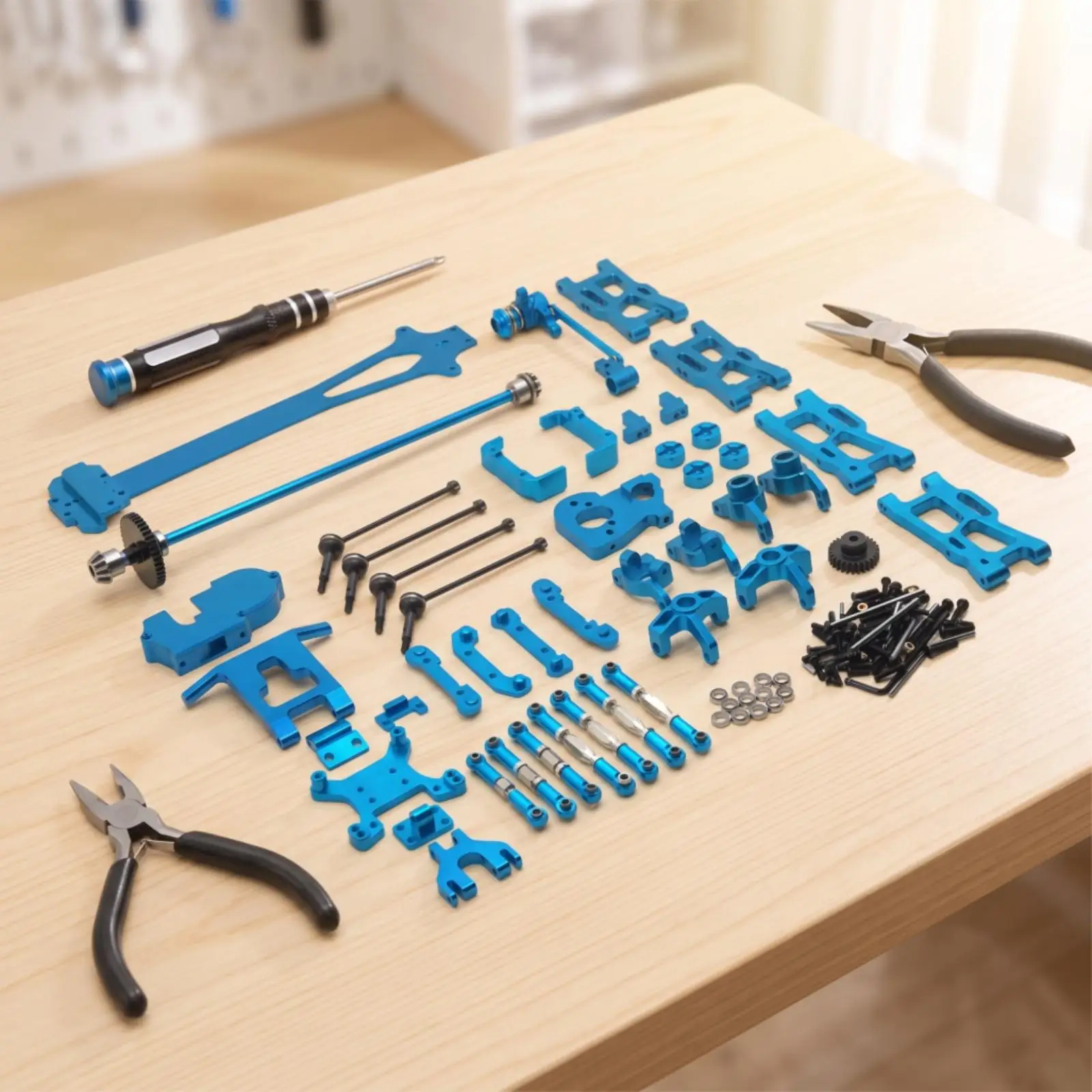 Metal Kit 1:12 Scale Upgrade Part Kit Precision-Machined Front and Rear Arms for Hobbyists, Custom Builds