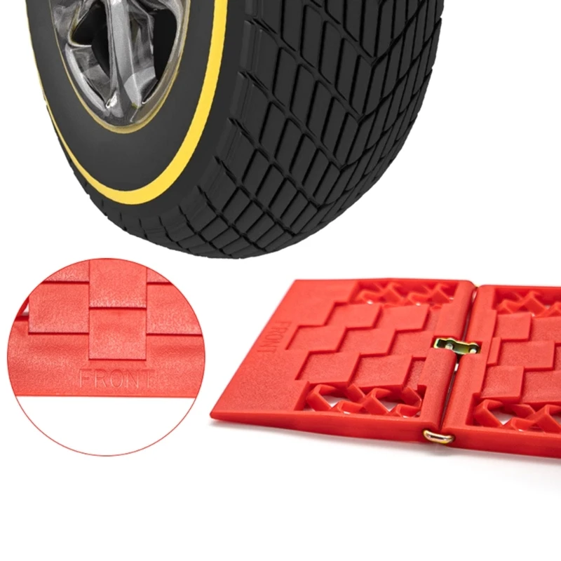 Universal Foldable Auto Traction Mat Tire Grip Aid Car Escape Emergency Off Road Traction Tool Work for Snow Ice Mud & Sand