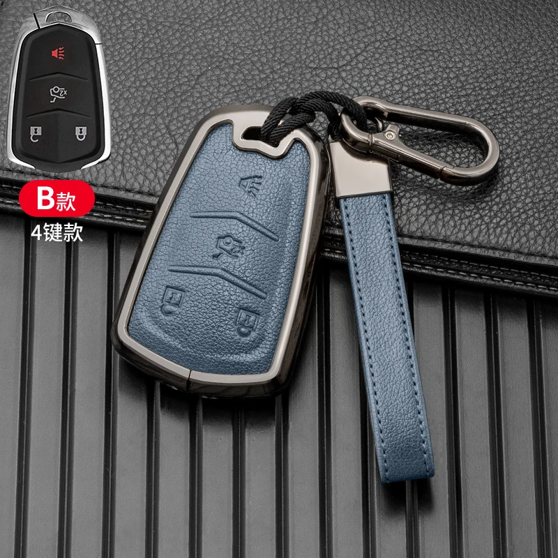 Car Genuine Key Case Holder Shell For Cadillac ESV Escalade CTS XTS SRX ATS 2015 2016 2017 2018 CT5 XT5 XT6 Accessories