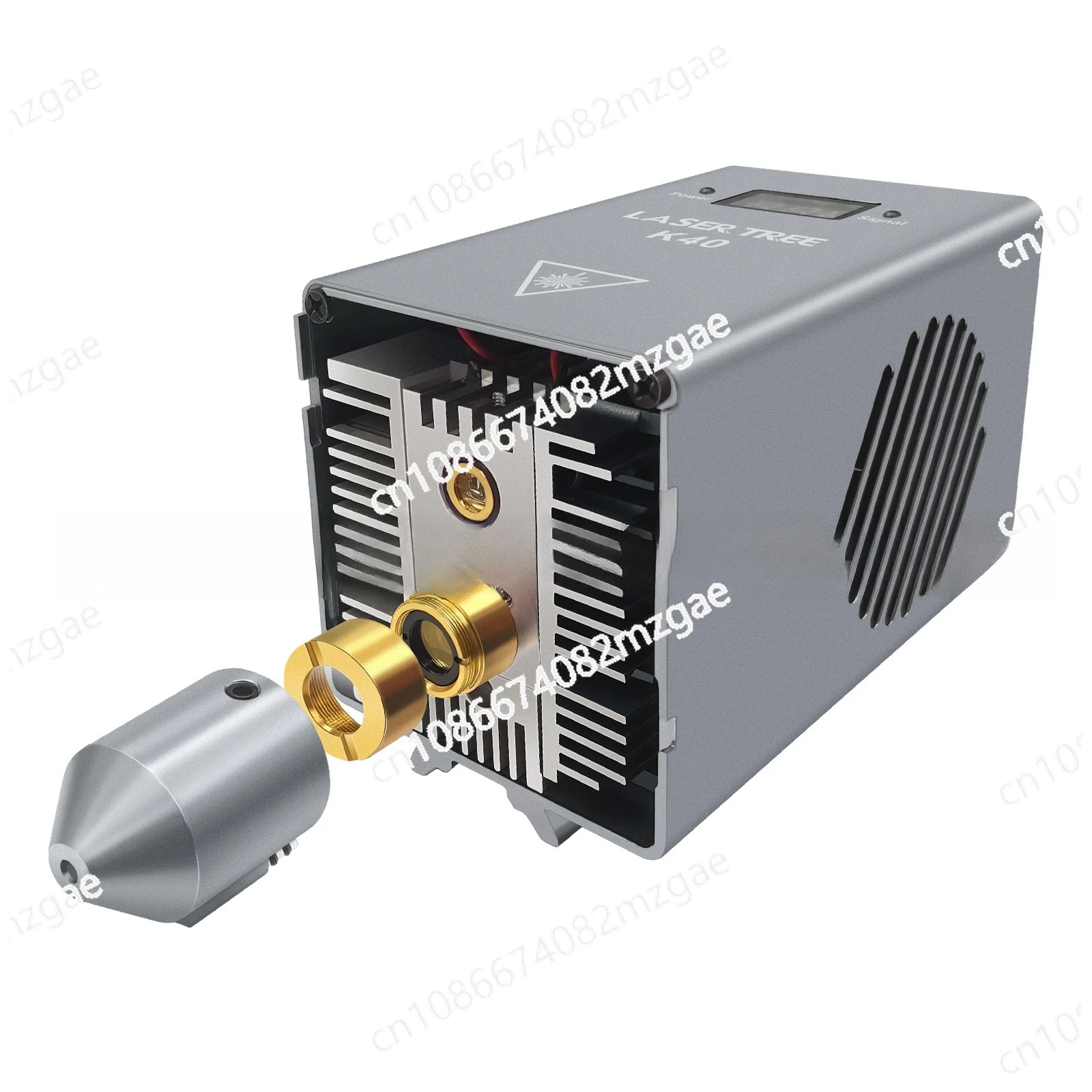 Lasergraveermodule 450nm 40W 40mm vaste focus met luchtassistent, blauwe lasersnijdende laserkop