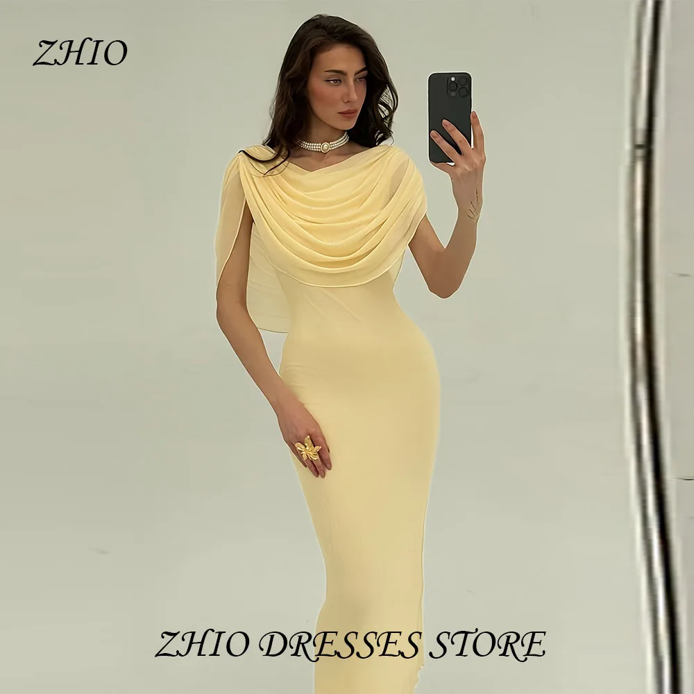 

ZHIO Fashionable Celebrity Chiffon Shawl Small Off-Shoulder Dress Party Party Simple Classic Match Evening Dress Customized