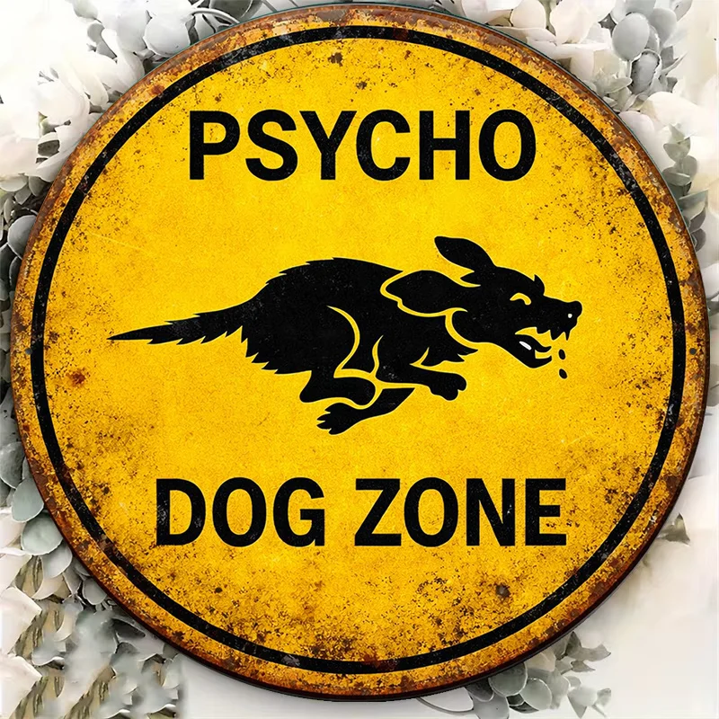 2D Flat - 1pc 8*8In/20X20Cm 2D Flat Round Sign, Retro Plaque about 