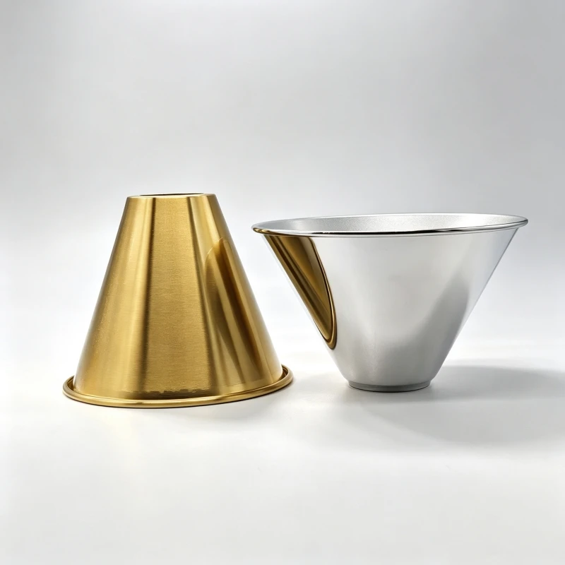 Metal Conical Lamp Shade Gold Silver Iron Light Cover Pendant Light Lampshade for Industrial Kitchen Island Bar Ceiling Lamp