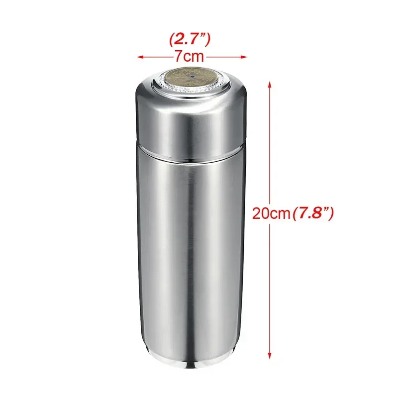 400 مللي كوب ماء قلوي كمي مفلتر من الفولاذ المقاوم للصدأ توازن الطاقة الحيوية نانوس المؤين قارورة كوب طاقة كهربائيا