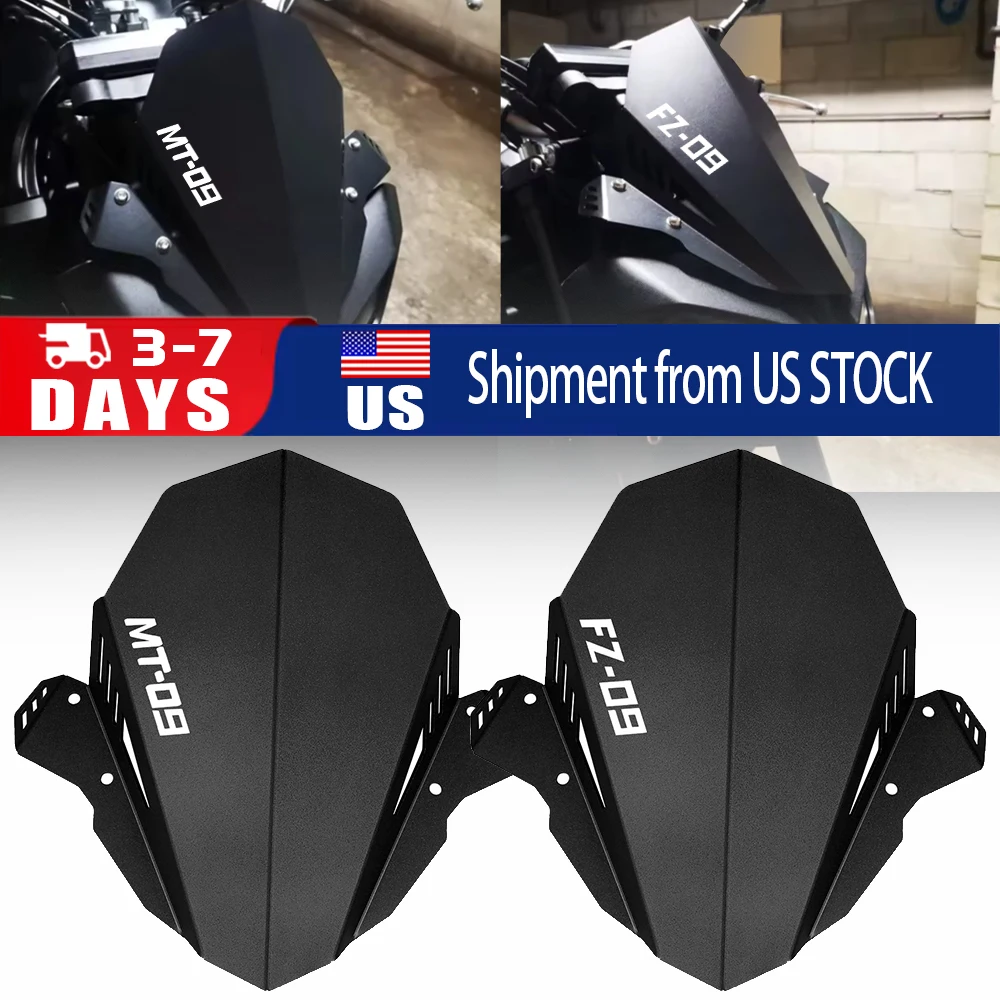 دراجة نارية MT FZ 09 اكسسوارات لياماها MT-09 FZ-09 MT09 FZ09 2017 2018 2019 2020 الزجاج الأمامي منحرف حامي