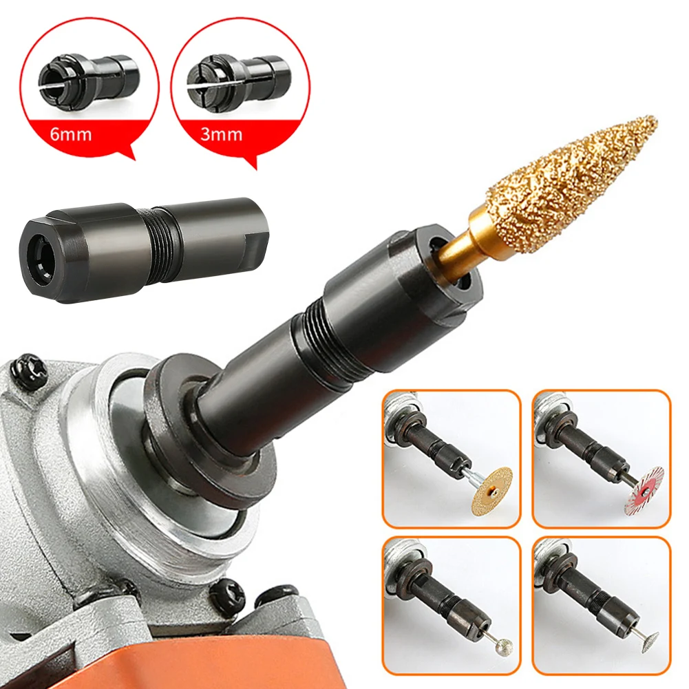 1/2PCS 6/3mm Angle Grinder Modified Conversion Head Metal Angle Grinder Converter Adapter M10 Thread Woodworking Tools